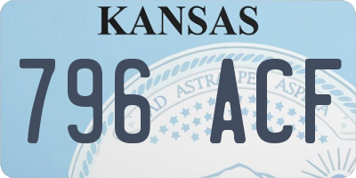 KS license plate 796ACF