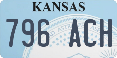 KS license plate 796ACH