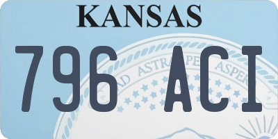 KS license plate 796ACI