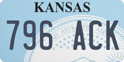 KS license plate 796ACK