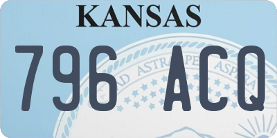 KS license plate 796ACQ