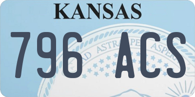 KS license plate 796ACS