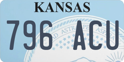 KS license plate 796ACU