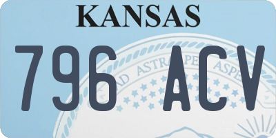 KS license plate 796ACV