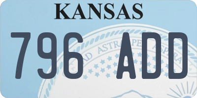 KS license plate 796ADD
