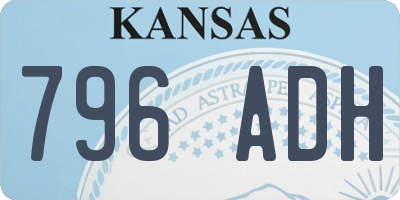 KS license plate 796ADH