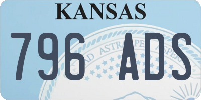 KS license plate 796ADS