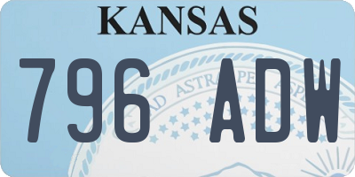 KS license plate 796ADW