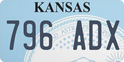 KS license plate 796ADX