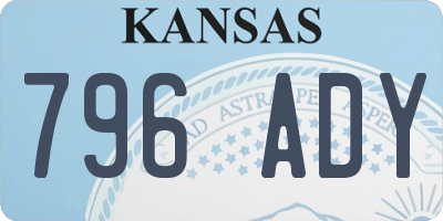 KS license plate 796ADY