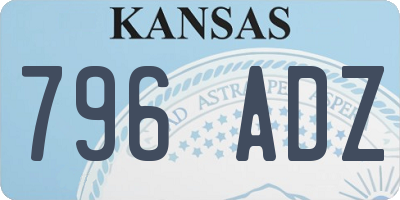 KS license plate 796ADZ