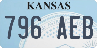 KS license plate 796AEB