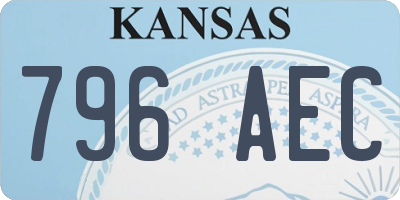 KS license plate 796AEC