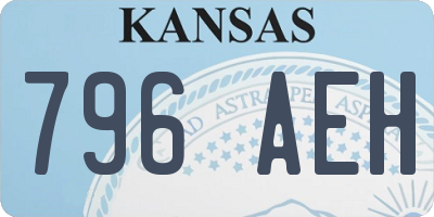 KS license plate 796AEH