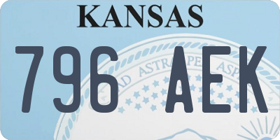 KS license plate 796AEK
