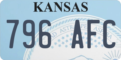 KS license plate 796AFC