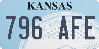 KS license plate 796AFE