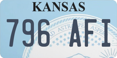 KS license plate 796AFI