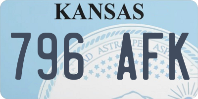 KS license plate 796AFK
