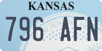 KS license plate 796AFN