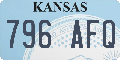 KS license plate 796AFQ