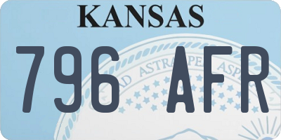 KS license plate 796AFR