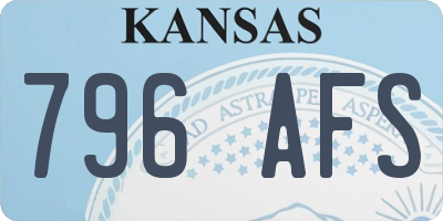 KS license plate 796AFS