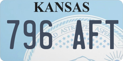 KS license plate 796AFT