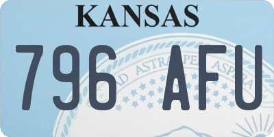KS license plate 796AFU