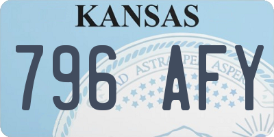 KS license plate 796AFY