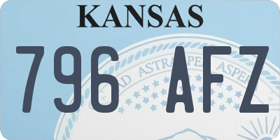 KS license plate 796AFZ
