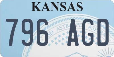 KS license plate 796AGD