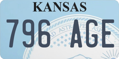 KS license plate 796AGE