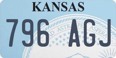 KS license plate 796AGJ
