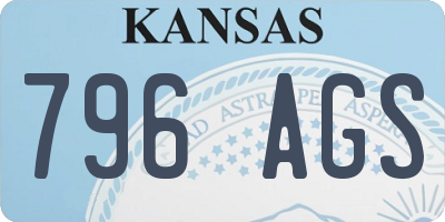 KS license plate 796AGS
