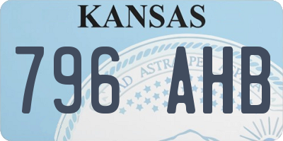KS license plate 796AHB