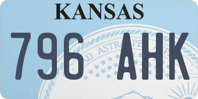 KS license plate 796AHK
