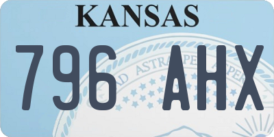 KS license plate 796AHX