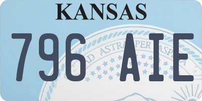 KS license plate 796AIE