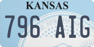 KS license plate 796AIG