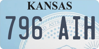 KS license plate 796AIH