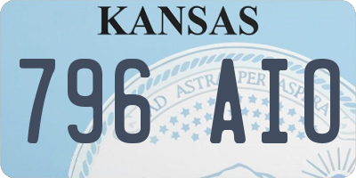 KS license plate 796AIO