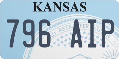 KS license plate 796AIP
