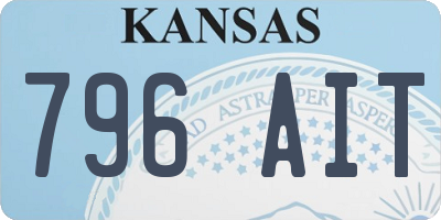 KS license plate 796AIT
