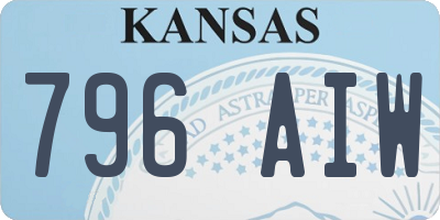 KS license plate 796AIW