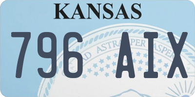 KS license plate 796AIX