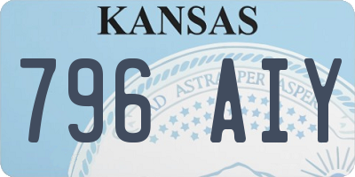 KS license plate 796AIY