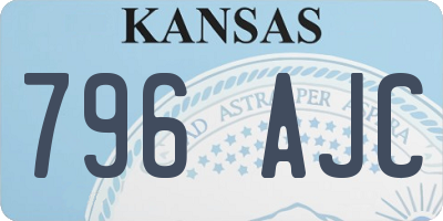 KS license plate 796AJC