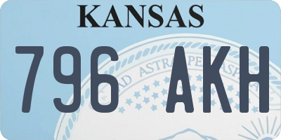 KS license plate 796AKH