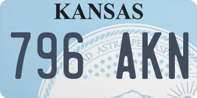KS license plate 796AKN